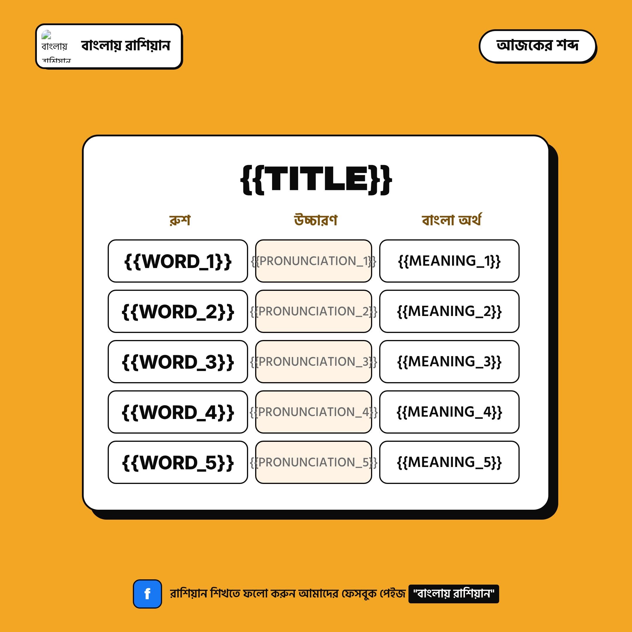 The Vocabulary poster template with unfilled placeholder tokens